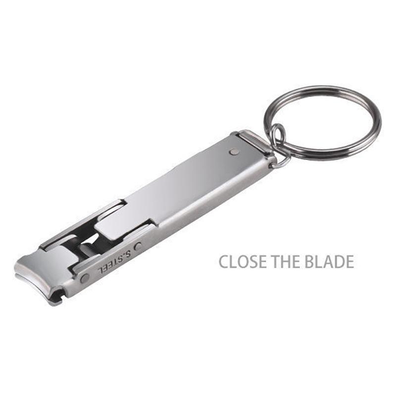 Ultra-Thin Nail Clipper Stainless Steel Foldable Nail Cutter With Nail File