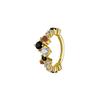 Clicker Hoop Earring With Colorful Zircons - Cocr Nf - Gold - K-066 1.2/8