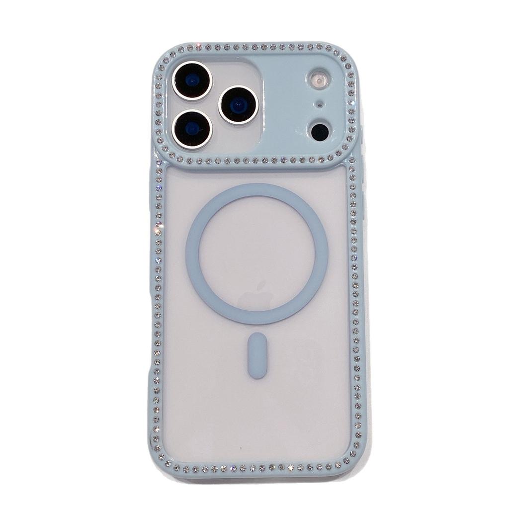 Flash Drill Magnetic Mobile Phone Case Is Suitable for Apple 17PROMAX Trend 16 Transparent Acrylic Backplane 13/14/12