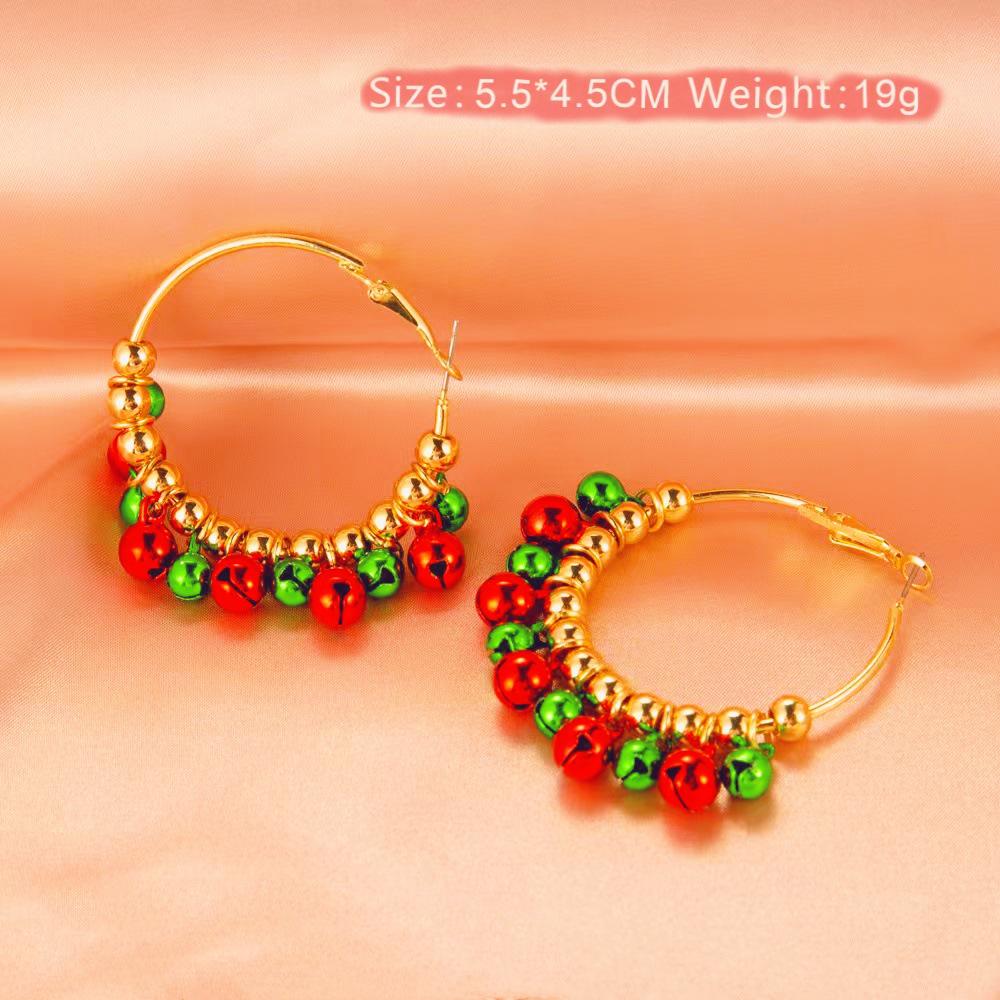 Cross-Border Christmas Light Bulb Geometric Earrings