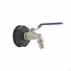 IBC Tank Adapter with Shutoff Brass Tote Leakproof for Garden Watering 12IN Nipple Faucet