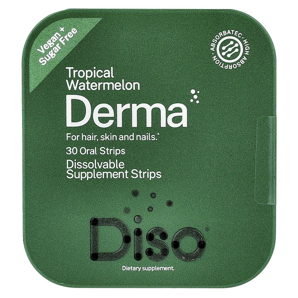 Diso, Derma, Tropical Watermelon, Oral Strips, 30 Count
