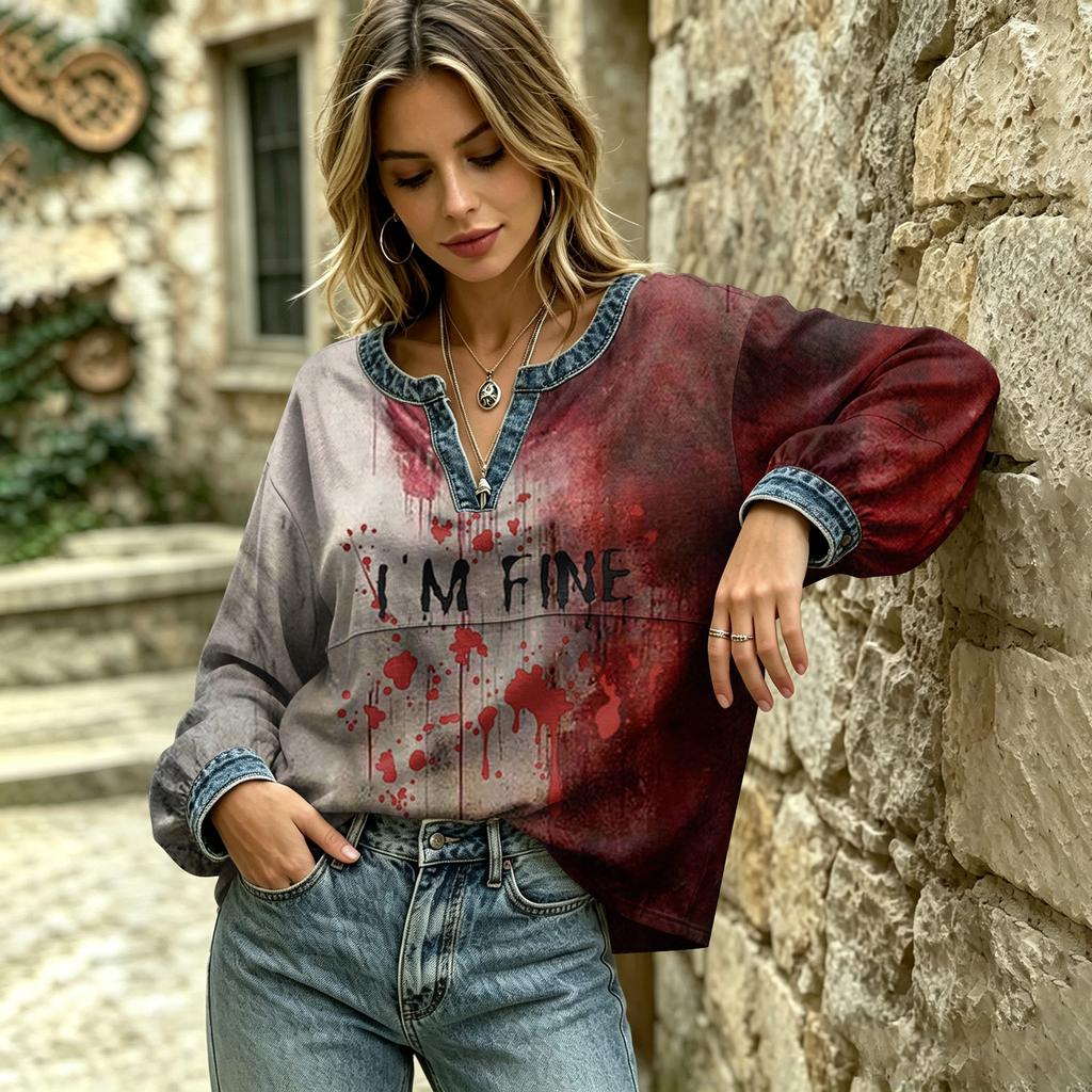 Women's Casual Long Sleeve Top for Everyday Wear
