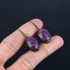 Purple Copper Turquoise Earrings, Copper Electroformed Jewelry, Gemstone Earrings, Gift For Her Handmade Dainty Jewelry