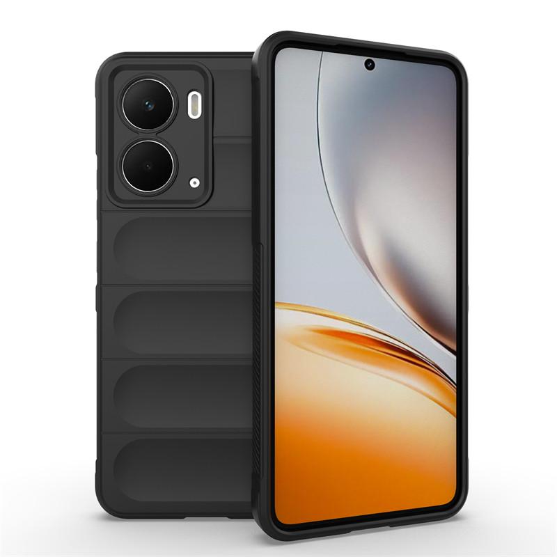 

Для Realme P3 5G Чехол Realme P3 5G Чехол-бампер Противоскользящий силиконовый противоударный защитный чехол для телефона TPU для Realme P3 5G Realme P3 5G чёрный