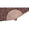 Hand Fan Bamboo Leopard Printed Folding Fan Cotton For Party Wedding Gift with Fan Cover