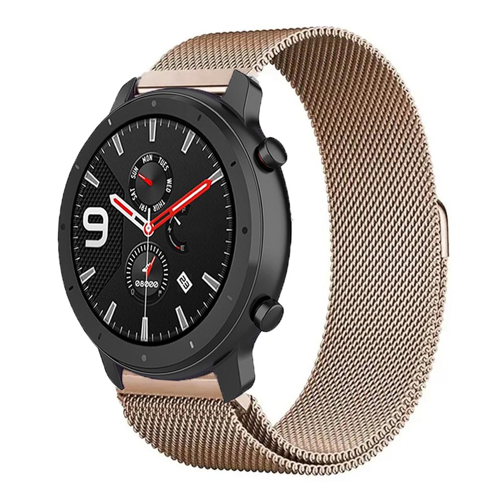 20mm 22mm Magnetic Milanese Strap for Amazfit Active 2/GTS 4 3 mini/GTR 47mm Metal Wristband for Amazfit Balance 2 1/Bip 6 Belt