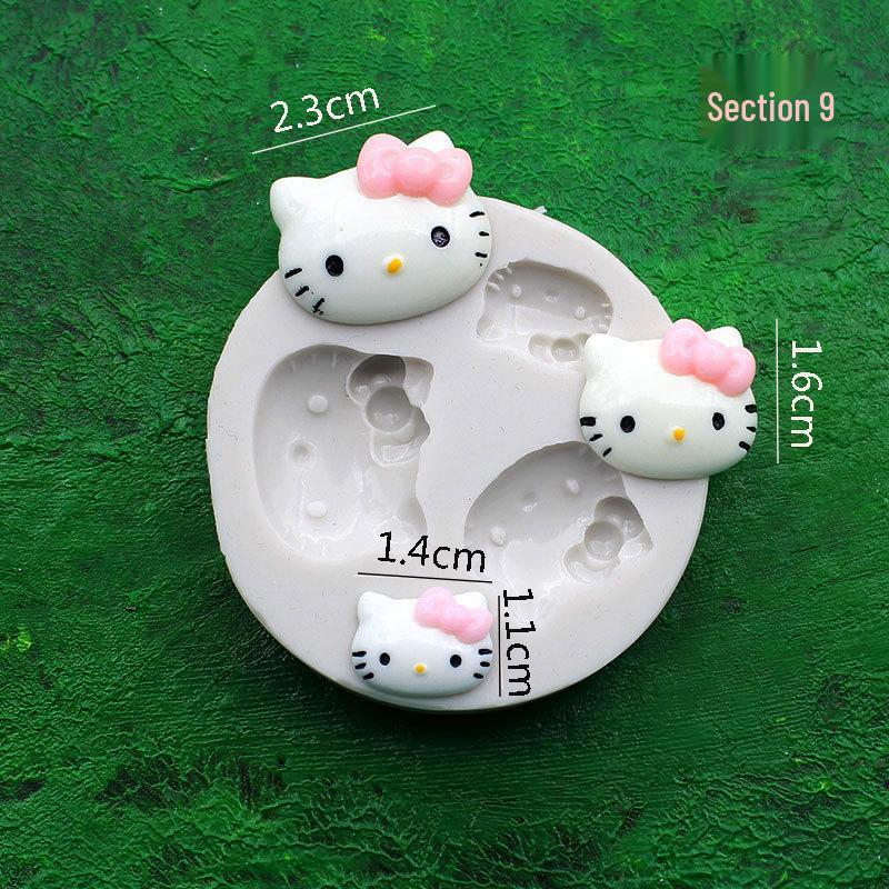 Silicone Molds: KT Cat & Little White Rabbit for Chocolate, Fondant, Cake, Resin DIY