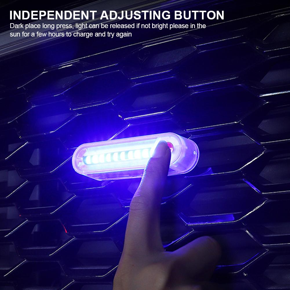 Lampe de poche LED solaire pour voiture, alarme de nuit, stroboscope, feu de circulation