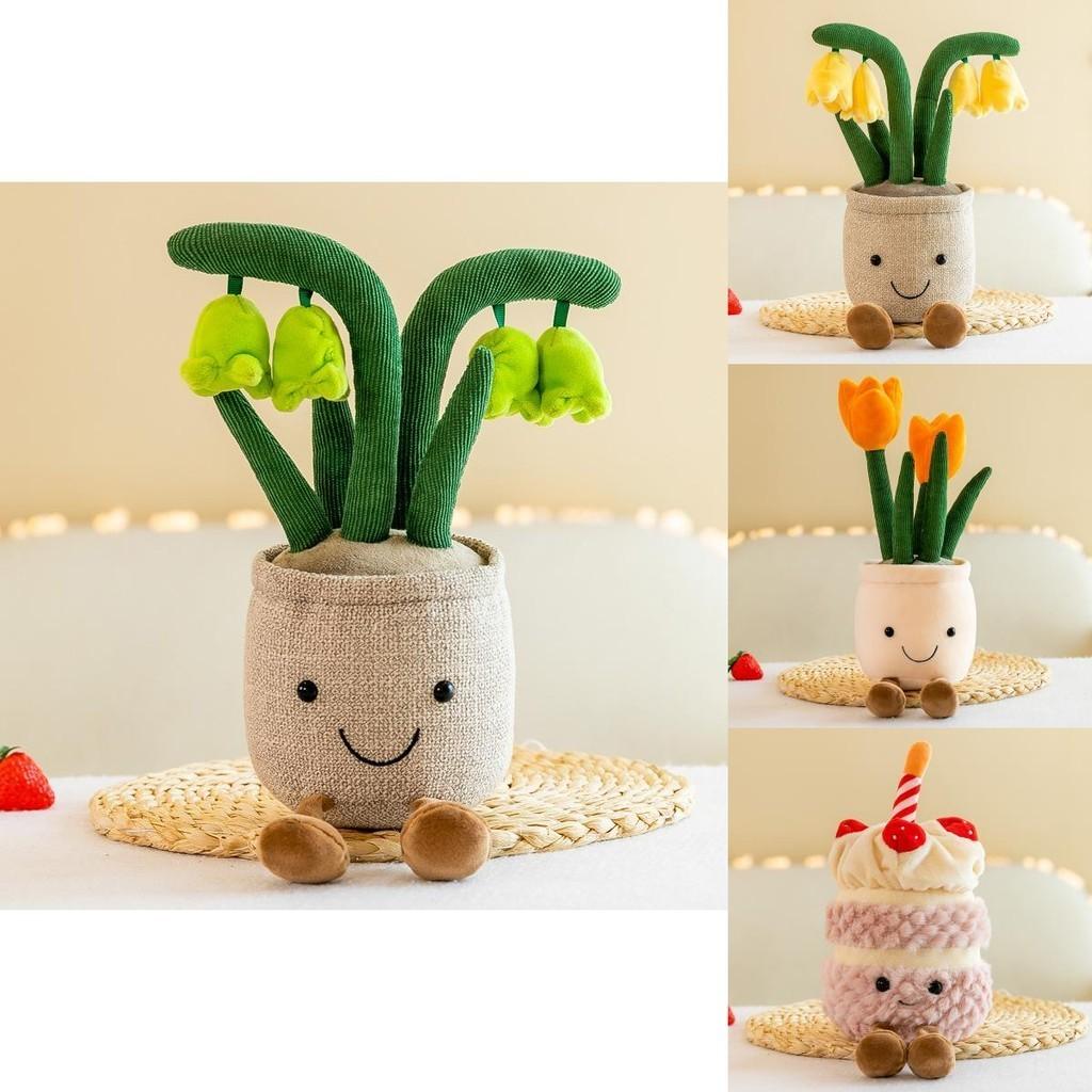 Soft Plush Tulip Flower Succulent Plant Decor Adorable And Durable Home Accessory