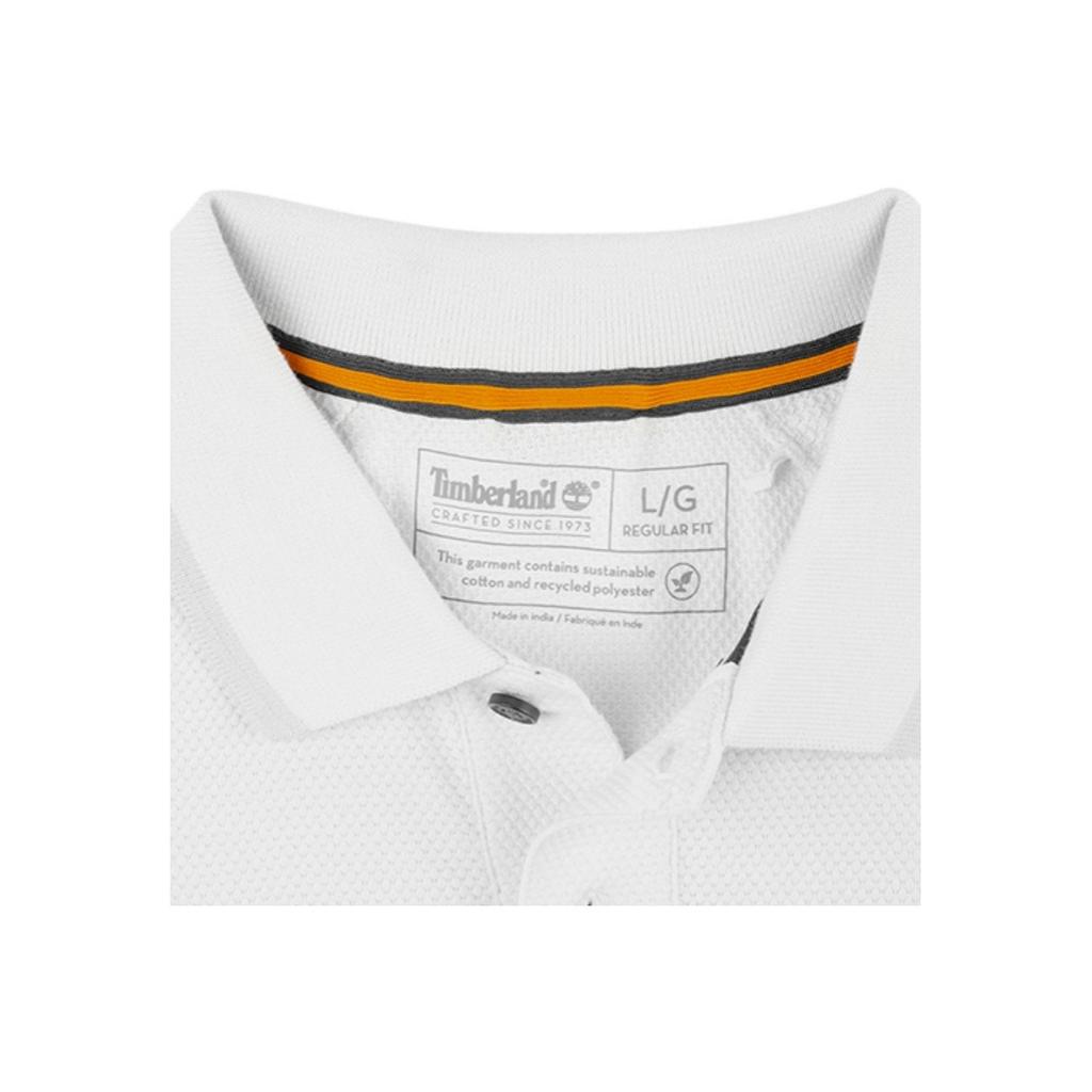 Timberland Outdoor Casual Breathable Short Sleeve Polo Shirt Men tops White A2E1Z-100
