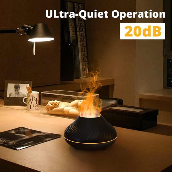 Volcanic Aroma Diffuser Essential Oil Lamp 130ml USB Portable Air Humidifier with 7 Color Flame Night Light Christmas Gift