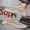 Fashion Camp Perforated Mans Green Woven Sneakers For Sports Mother Shoes Wide Foot Popular Goods Sneakersy Sports Sheos