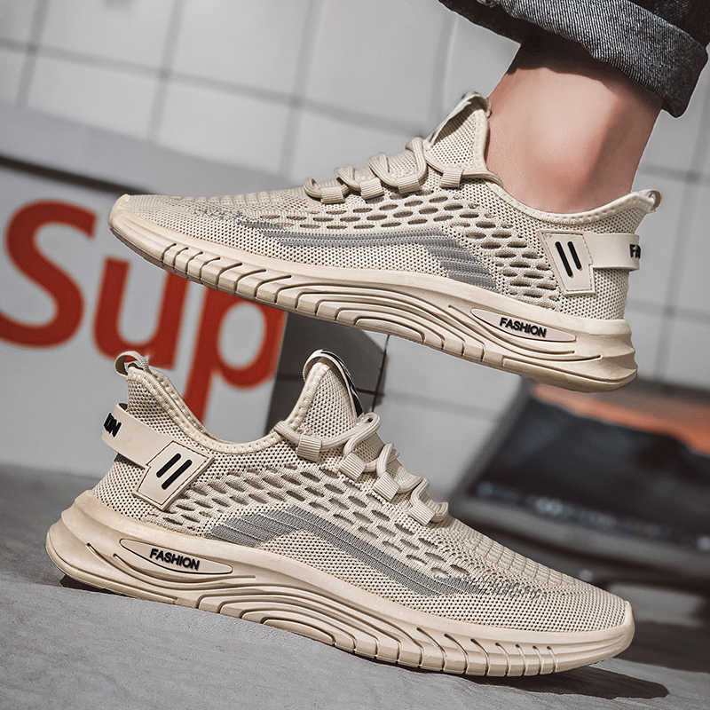 Fashion Camp Perforated Mans Green Woven Sneakers For Sports Mother Shoes Wide Foot Popular Goods Sneakersy Sports Sheos