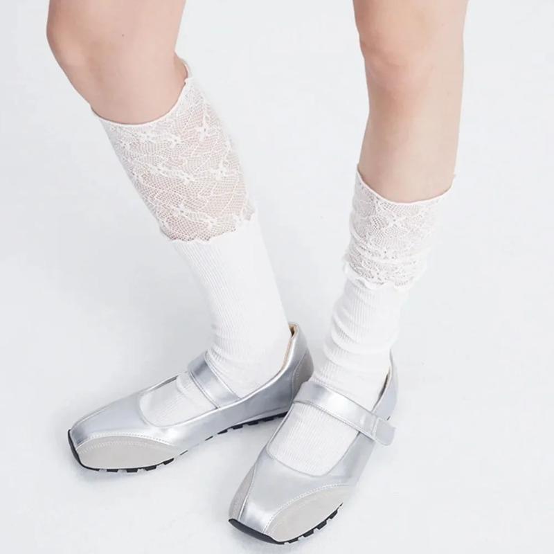 2025 Brand New Silver Ballerina Style Casual Flats Mary Janes Shoes Black Comfy Walking  Shoes Women Ballet Flats Daily Trainers