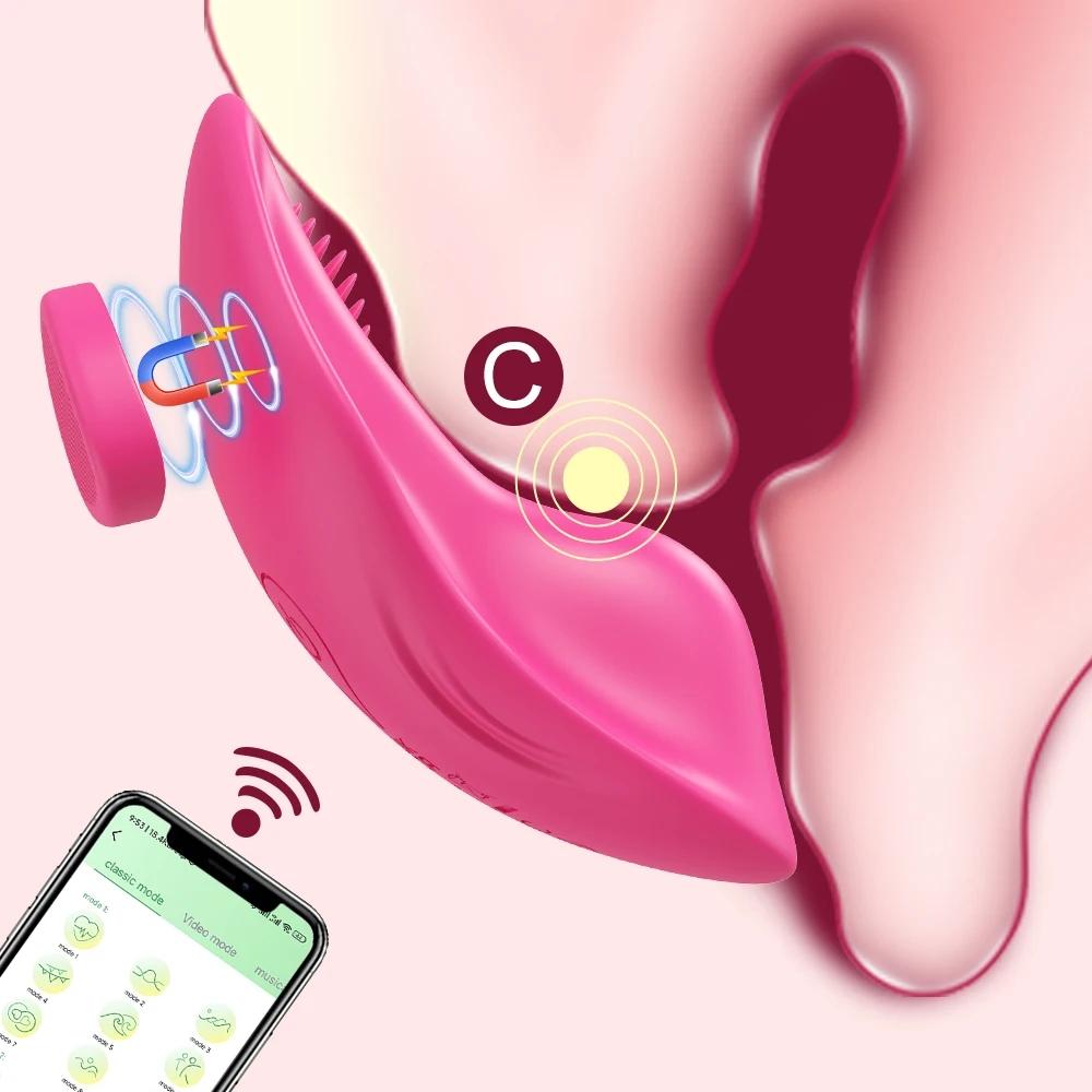 Wearable Bluetooth APP Vibrator for Women Wireless Remote Control Vibrating Egg Clitoris Stimulator Female Sex Toys for Couples