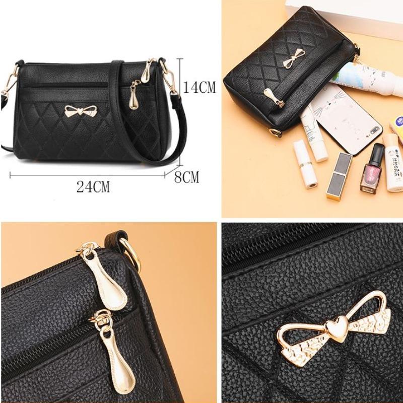 Damentaschen Mode Mittleres Alter Mutter Paket Mehrschichtige Große Kapazität Einzelne Umhängetasche Koreanische Version Der Umhängetasche Kleine Quadratische Tasche