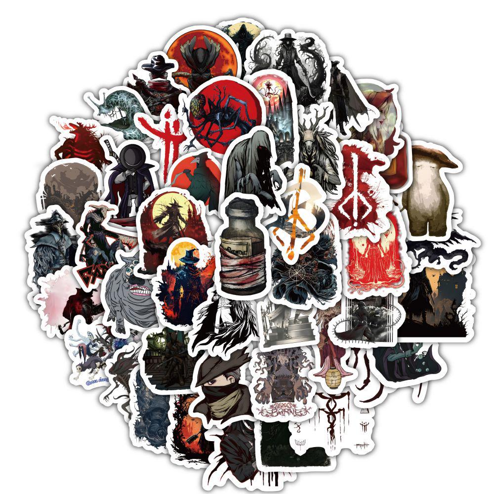 60 Kreative Anime Bloodborne Sticker für Handyhüllen, Laptops und Journals