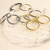 Elegant Cubic Zirconia Stackable Rings Accessory for Women Comfortable Titaniums Steel Jewelry In Silver Gold Tone