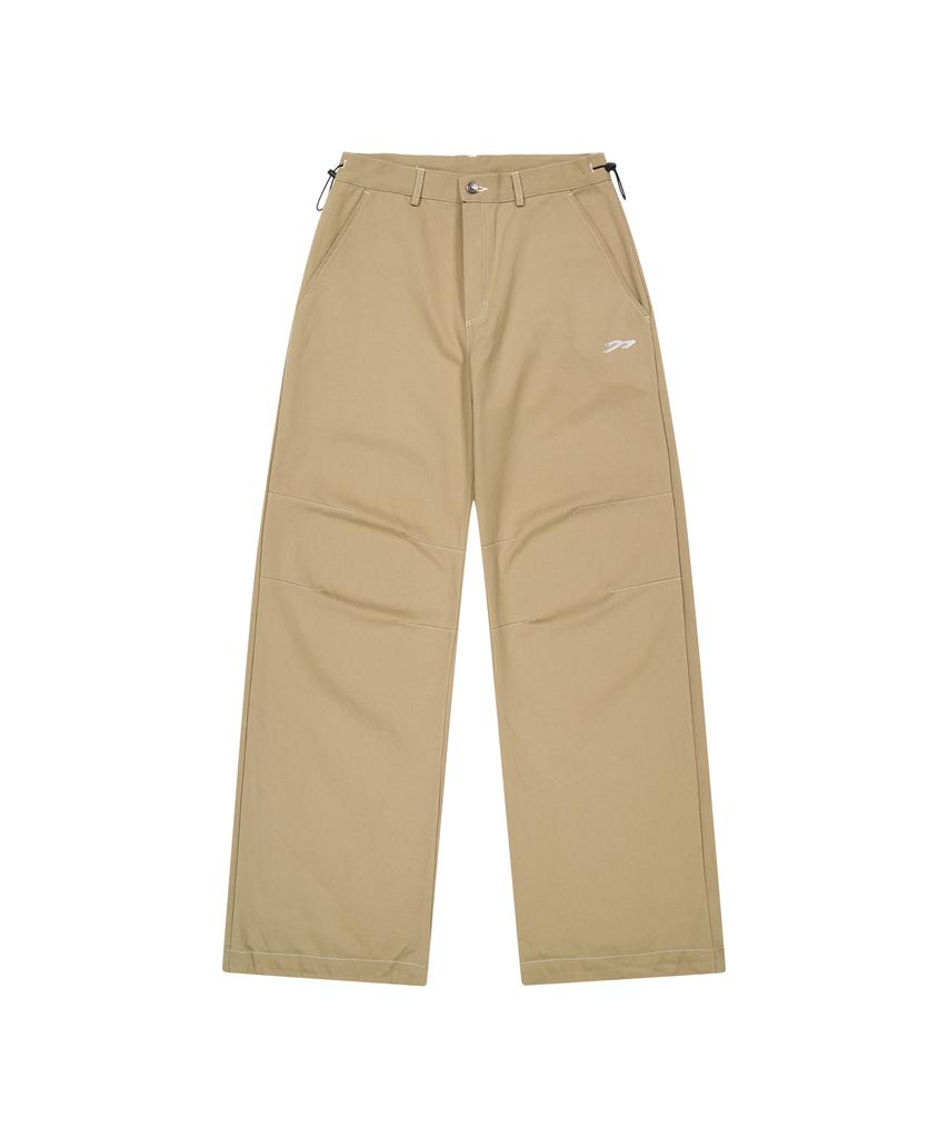 Tansanmageunesyum Juyoung X Carbonated Cotton Wide Star Stud Pants (Beige)