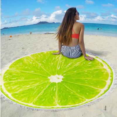 Beach Towel Beautiful Fashion Special Round Beach Towel Fruit Shape Mat Shawl for Summer