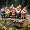 Metal Ground Stakes Six Dwarfs Garden Stake, 2D Acrylic Yard Art Fairy Tale Decoration for Holidays Decoration, Waterproof Outdoor Sign Lawn