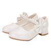 Girls' Soft-Soled Leather Dress Shoes, White Princess Performance Heels