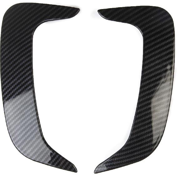 Crosselec Carbon Fiber Rear Bumper Side Fin Air Vent Outlet Flap For Dodge Charger 2015-2021