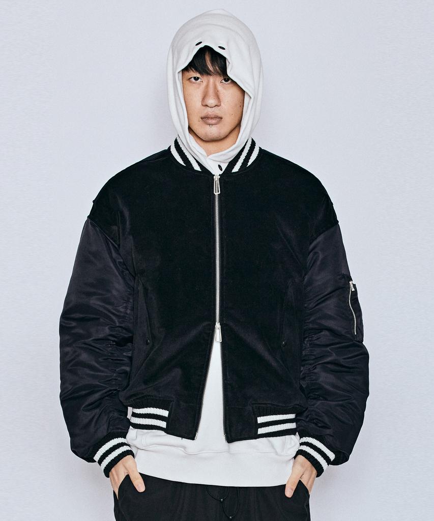 Millimillion Mudstone Velvet Ma-1 Jacket J08- Black