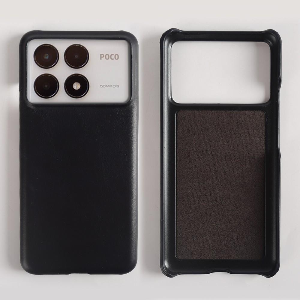 Business Oil Wax Genuine Leather Case For Poco F8 Ultra F5Pro POCO X6Pro M5 M6Pro X4 X5 F2Pro Cover Back Coque Shockproof Fundas