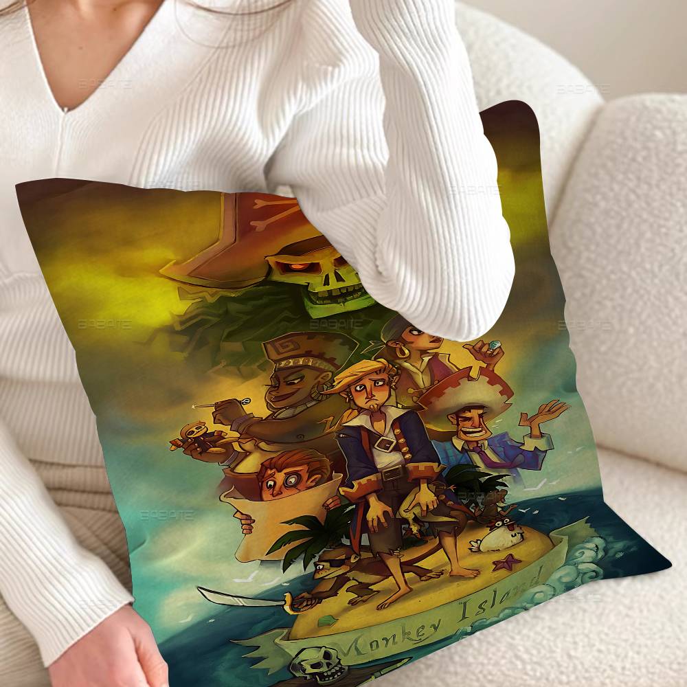 

Classic Game The Secret Of Monkey Island Cushion Cover Car Throw Pillow Case For Sofa Car Christmas Gift 40x40cm 45x45cm 30cmx30cm