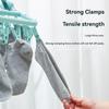 Foldable 32 Clip Hanging Hanger Multifunctional Windproof Plastic Socks' Clip Drying Rack Clothes Socks Drying Household Storage