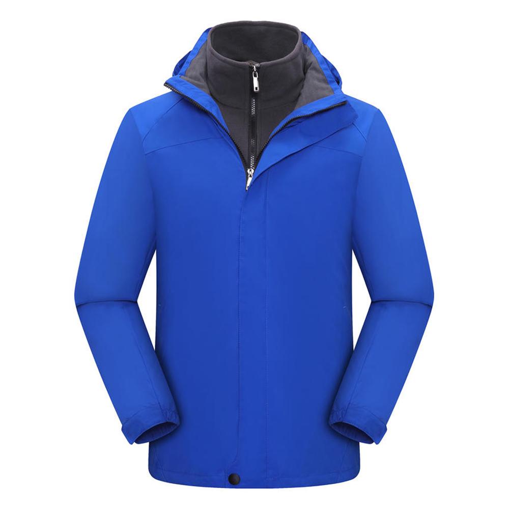 

Зимняя однотонная флисовая внутренняя куртка 3 в 1 куртка для мужчин и женщин, модное пальто ветрозащитная теплая куртка для ежедневного отдыха и прогулок на свежем воздухе 4XL синий