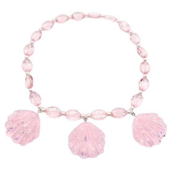 Necklace Bracelet Earrings Faux Pearl Girls Princess Mermaid Necklace Hook Earrings Faux Crystal