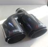 63mm In 89mm Out Real Carbon Dual Exhaust Tip Black