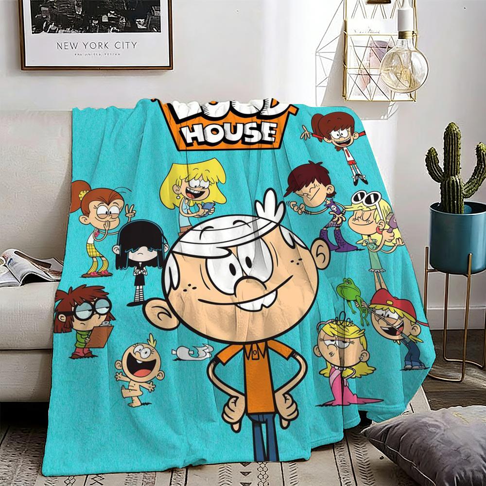 The Loud House Throw Lightweight 240g Flannel Blanket Soft Skin-friendly for Summer Cooling 75X95CM