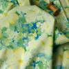 50x145cm Cotton Fabric with Abstract Floral Oil Painting Print, Daisy Wildflower Pattern Cotton Cloth for DIY Sewing Curtain