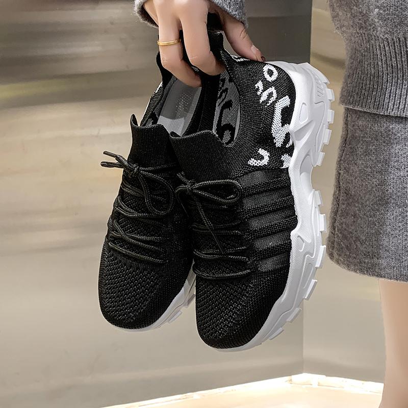 Fashion 2025 Fashion Mesh Breathable Sneakers New Comfortable Lace-up Casual Shoes Non-slip Wear-resistant Running Shoes Platform Shoes