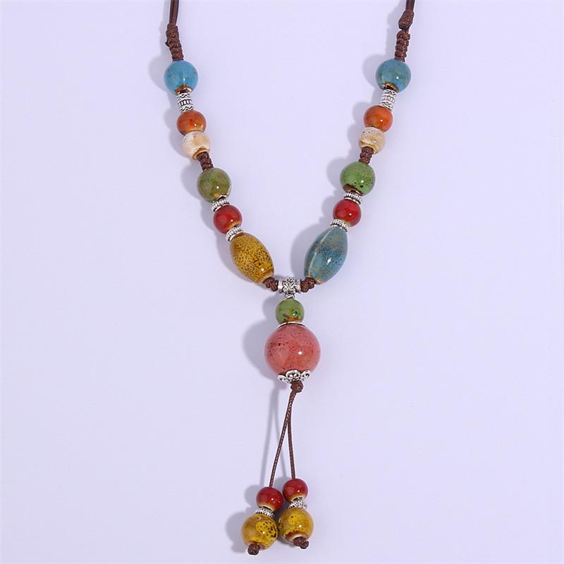 Multilayer Beaded Jewelry With Metal Pendant For Office Casual Women Accessories