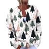 Women's Fashion Christmas Printed Long Sleeve Knitted Cardigan Button Down Jacket
