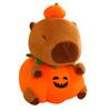 Funny Kapibara doll throw pillow Halloween pumpkin capybara plush toy capybara drag pumpkin doll baby