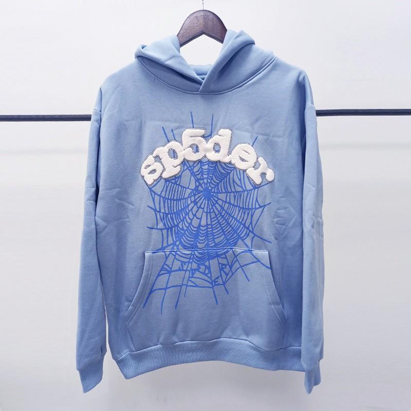 Sp5der 555555 Pěnový Potisk Tepláková Souprava Oversized Mikina Tepláky Streetwear Zimní Outfit