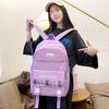 4 Pcs Large Capacity Versatile Nylon Cloth Backpack for Junior High School Students Bag Elementary School Students, Fresh and Versatile Backpacks