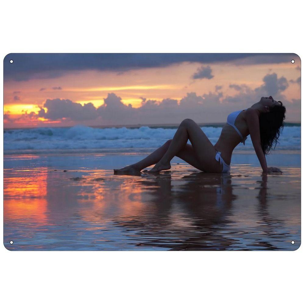 Sexy Girl Poster On the Wall, Metal Plaque