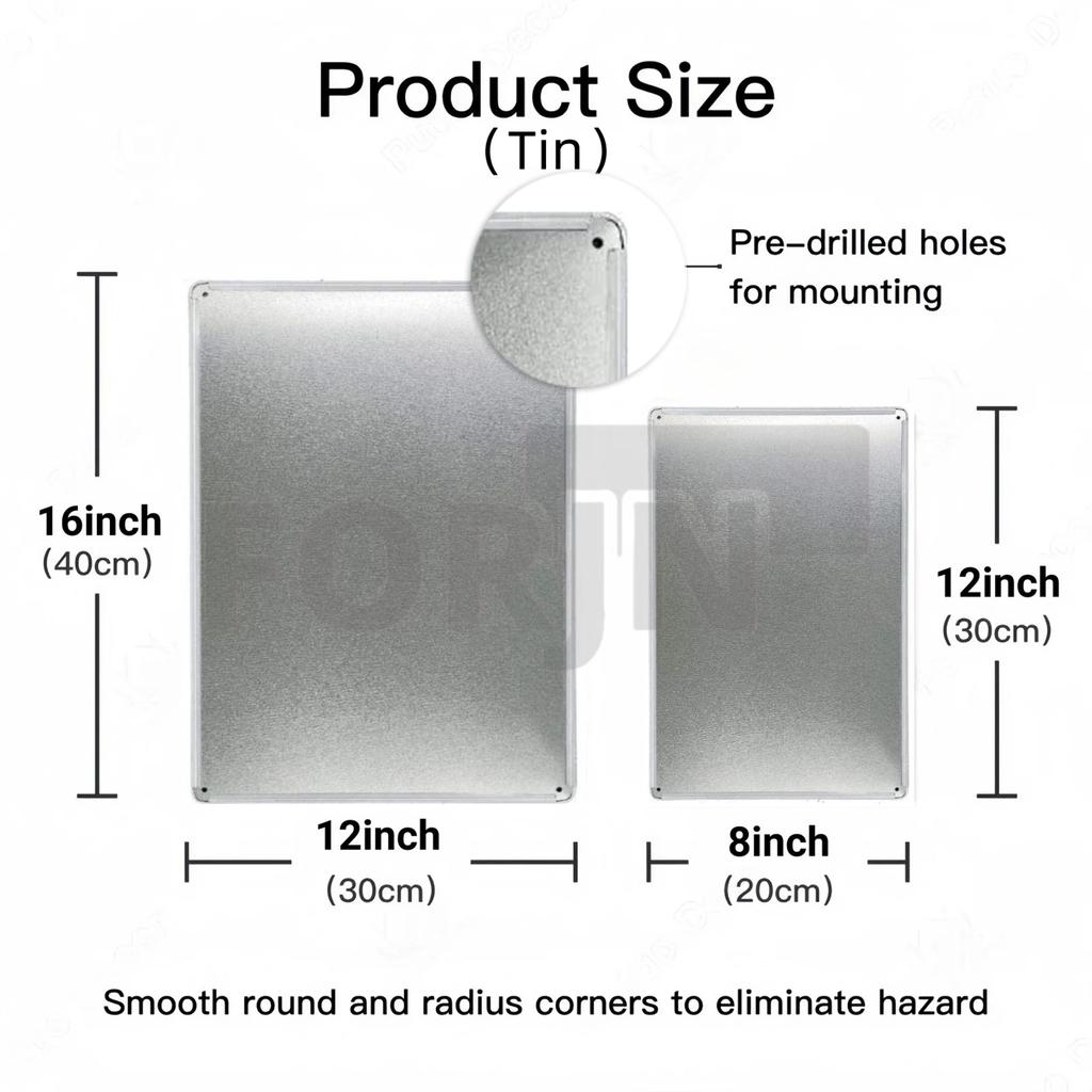 Placa de Metal com Frases Inspiradoras - 10 Regras de Ouro - 7 Regras da Vida - Notas de Sucesso - Pôster em Inglês para Decoração de Parede de Escritório de Empresa