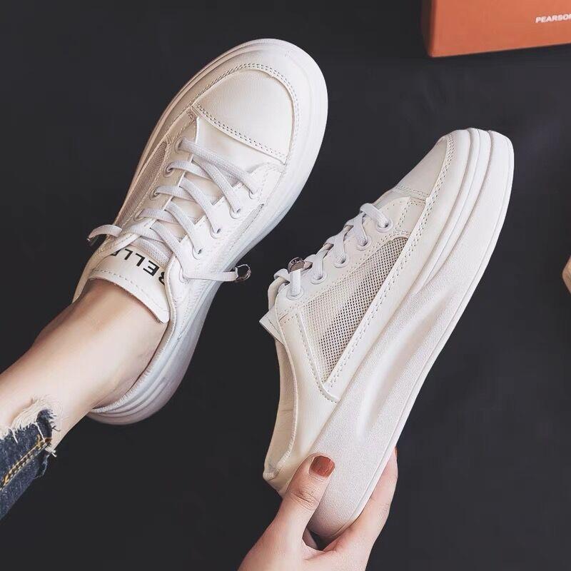 Fashion Casual board shoes 2025 new spring and summer women's singles shoes trendy height increasing white shoes women's slippers