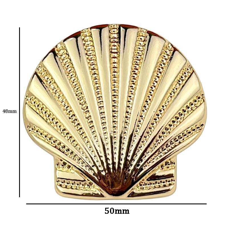 10pcs Metal Button Sewing Clothing DIY Craft High-Grade Decorative Golden/Silver Irregular Shell Shape Buttons Accessories