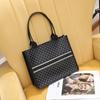 Fashion printed handbag New retro tote bag Contrast color women's bag Casual shopping bag One shoulder messenger bag