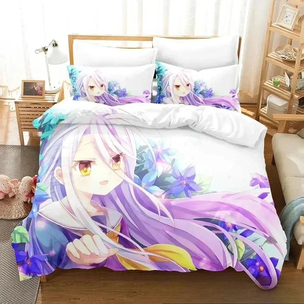 Comforter 3D Print Anime No Game No Life Bedding Set Bedroom Soft Modern S Comefortable Kids