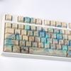 Qianli Jiangshan Keycaps Chinese Style Ancient Oil Painting Style Keycaps Side Engraved Translucent Original Pbt Keycaps 120Keys